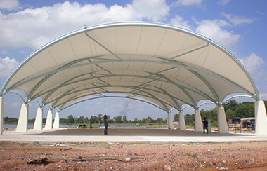 安装膜结构停车棚雨棚应该注意的问题 - 安徽张拉膜钢结构工程有限